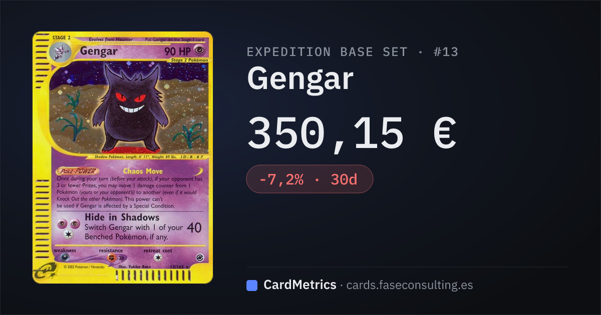 CardMetrics — Gengar · Expedition Base Set