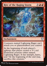 Rite of the Raging Storm — The List