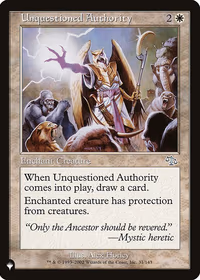 Unquestioned Authority — The List
