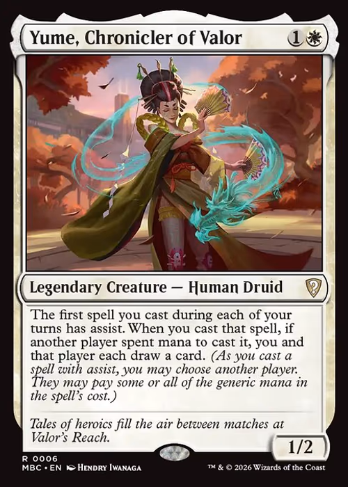 Yume, Chronicler of Valor — Mystery Booster Commander Edition #6