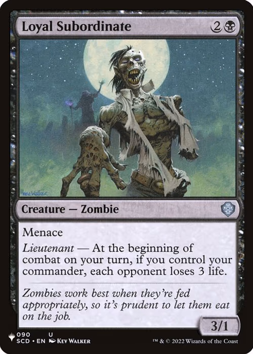 Loyal Subordinate — The List #SCD-90