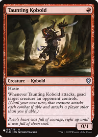 Taunting Kobold — The List