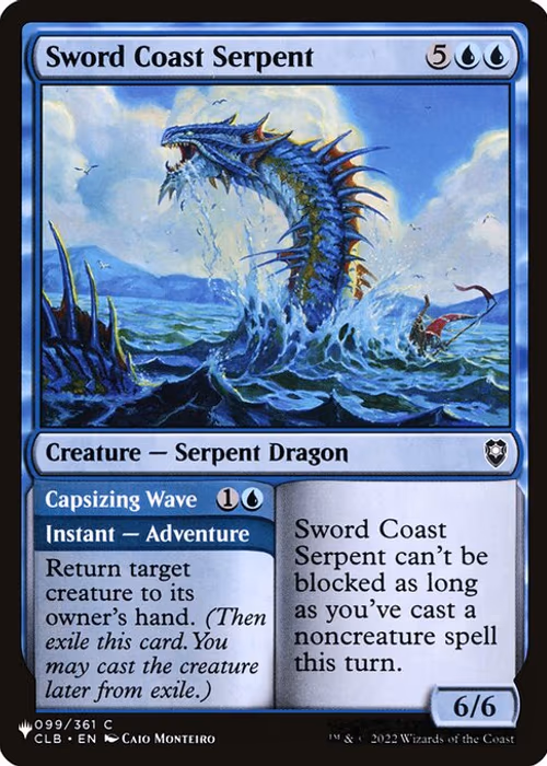 Sword Coast Serpent // Capsizing Wave — The List #CLB-99