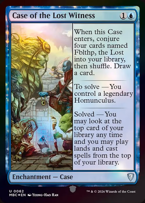 Case of the Lost Witness — Mystery Booster Commander Edition #62