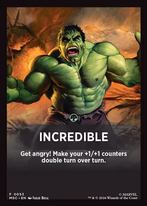 Incredible — Marvel Super Heroes Jumpstart Front Cards #53