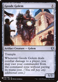 Geode Golem — The List
