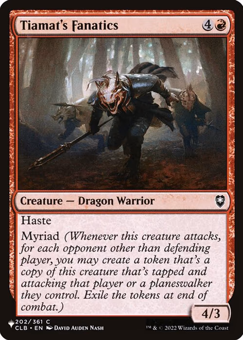 Tiamat's Fanatics — The List #CLB-202