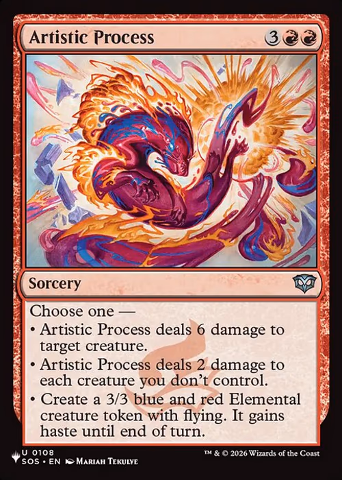 Artistic Process — The List #SOS-108