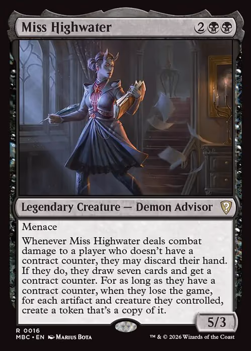 Miss Highwater — Mystery Booster Commander Edition #16