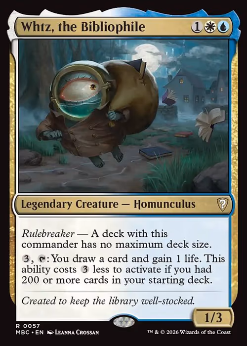 Whtz, the Bibliophile — Mystery Booster Commander Edition #57
