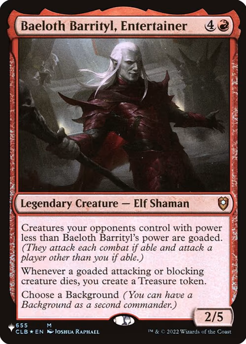 Baeloth Barrityl, Entertainer — The List #CLB-655