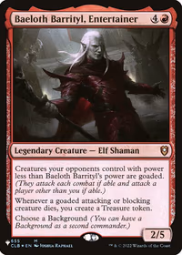 Baeloth Barrityl, Entertainer — The List