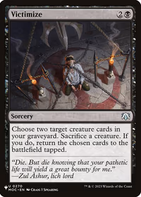 Victimize — The List
