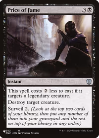Price of Fame — The List