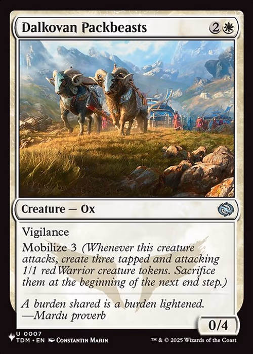 Dalkovan Packbeasts — The List #TDM-7