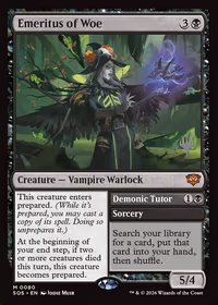 Emeritus of Woe // Demonic Tutor — Secrets of Strixhaven Promos #80p