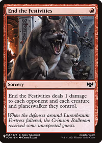 End the Festivities — The List