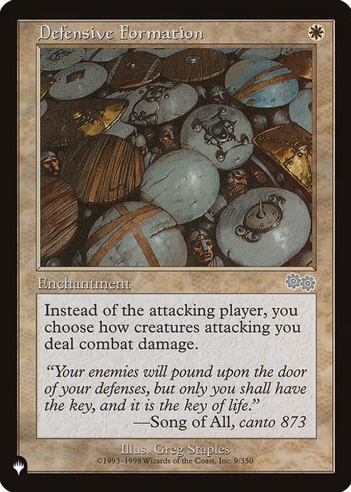 Defensive Formation — The List #USG-9
