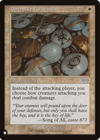 Defensive Formation — The List