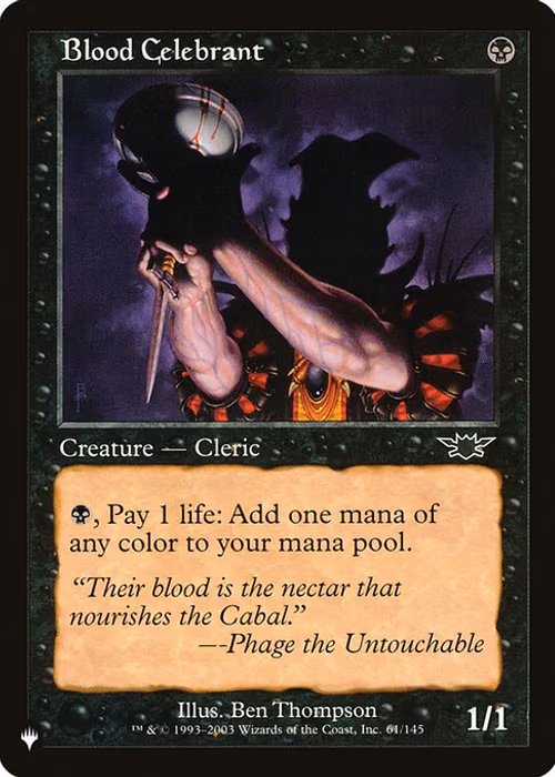 Blood Celebrant — The List #LGN-61