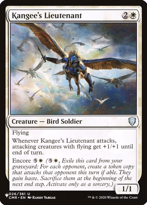 Kangee's Lieutenant — The List #CMR-26