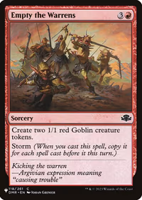 Empty the Warrens — The List