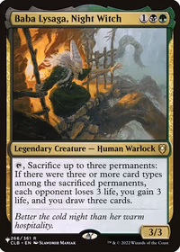 Baba Lysaga, Night Witch — The List