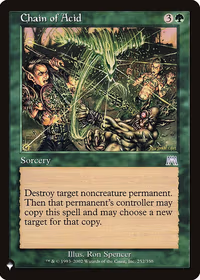 Chain of Acid — The List