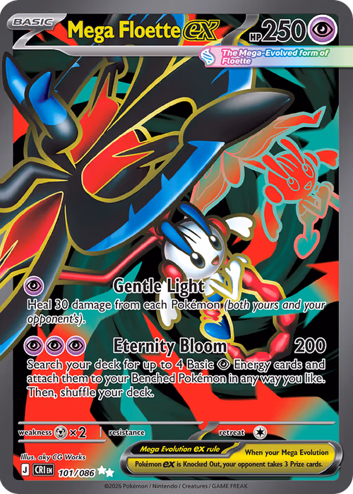 Mega Floette ex — Chaos Rising #101