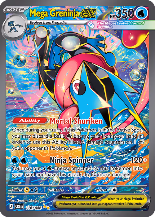 Mega Greninja ex — Chaos Rising #116
