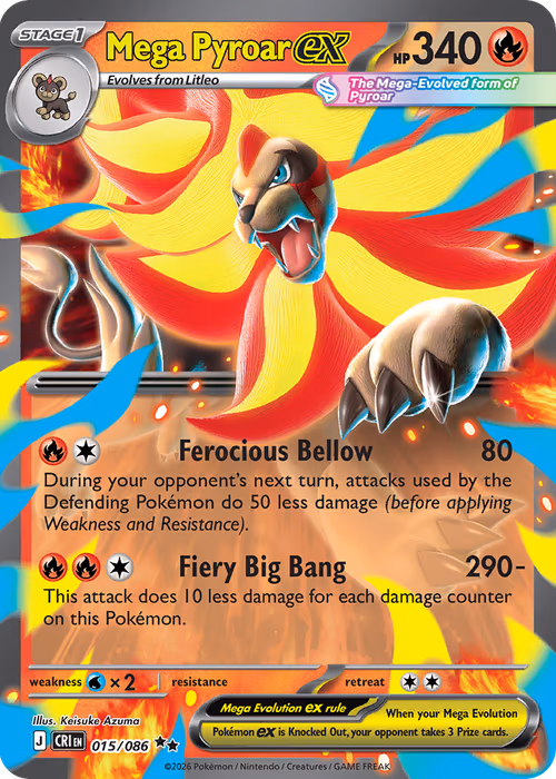 Mega Pyroar ex — Chaos Rising #15