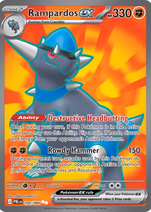 Rampardos ex — Pitch Black #100
