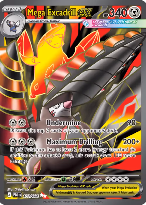 Mega Excadrill ex — Pitch Black #103