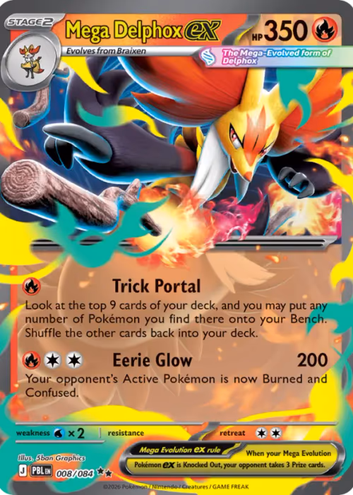 Mega Delphox ex — Pitch Black #8