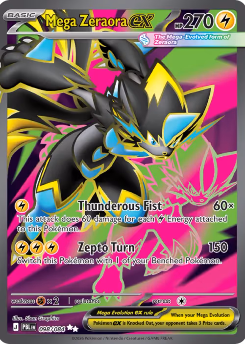 Mega Zeraora ex — Pitch Black #98