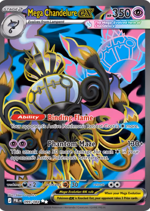 Mega Chandelure ex — Pitch Black #99