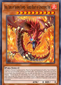 Uria, Lord of Searing Flames - Sacred Beast of Cataclysmic Fire — Chaos Origins #EN005
