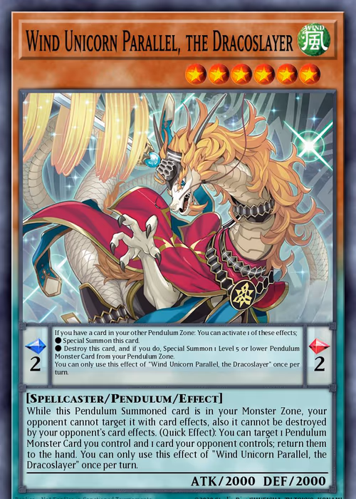 Wind Unicorn Parallel, the Dracoslayer — Magnificent Monsters #EN125